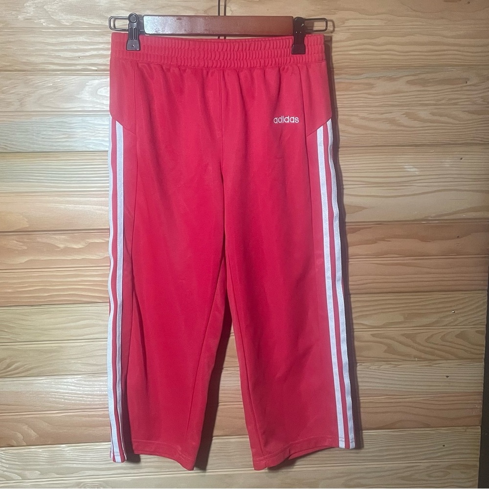 Girls Adidas Warn Up Pants- Size 10- small snag as shown in pictures